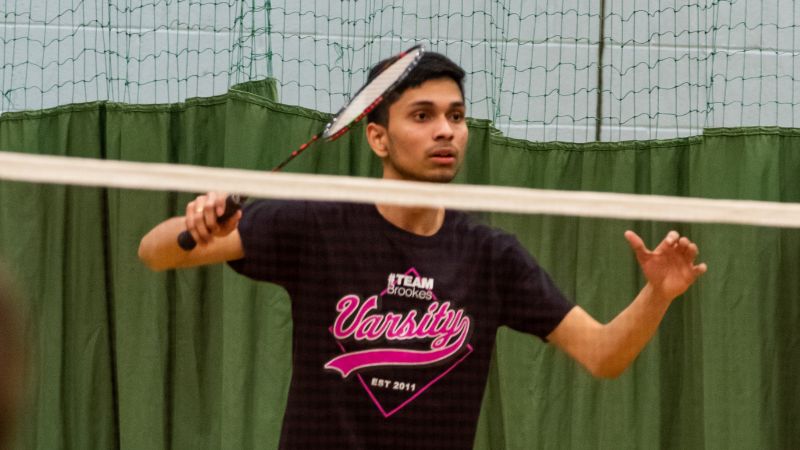 Student badminton player