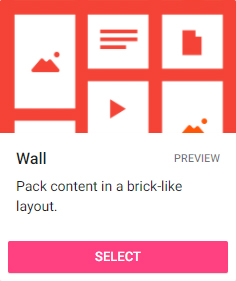 Wall: pack content in a brick-like layout.