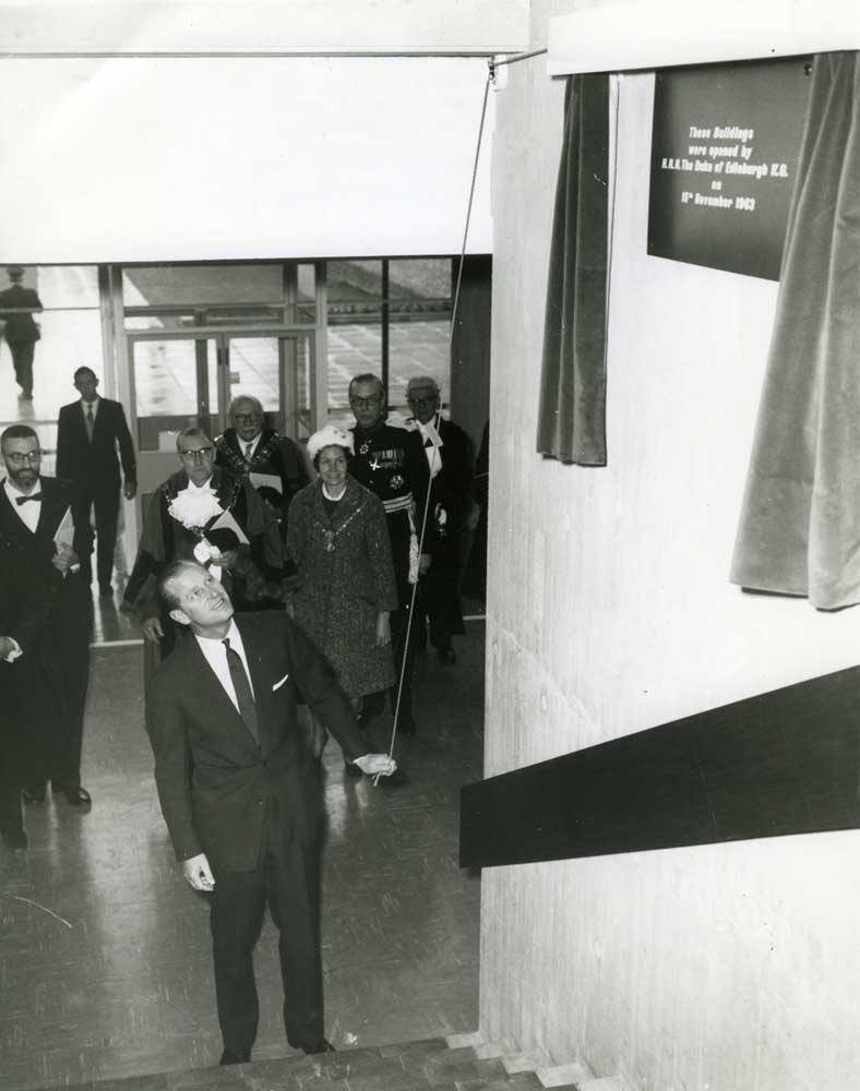 Prince Phillip opening what is now our Clerici building in 1963