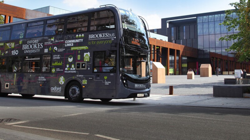 Brookes bus at Headington campus
