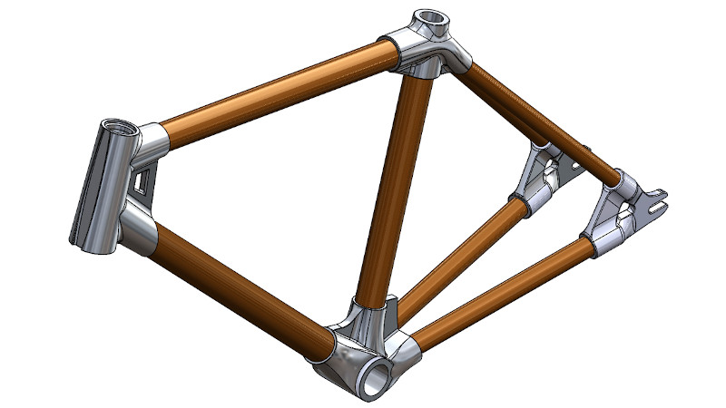 Drawing of the bamboo frame