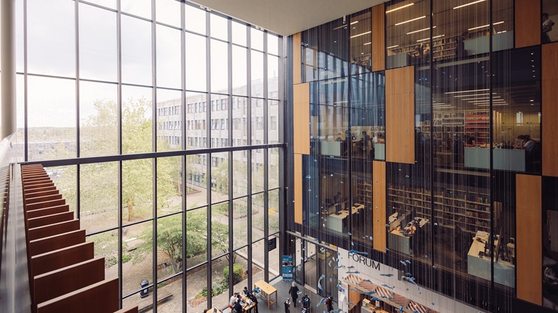 John Henry Brookes aerial view of reception area