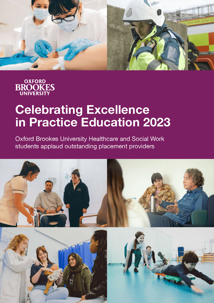 Celebrating Excellence in Practice Education 2023 Booklet cover