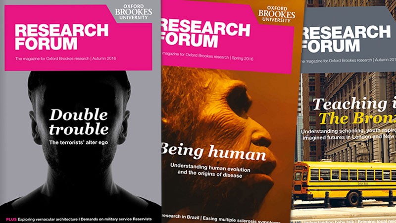 Three research forum covers