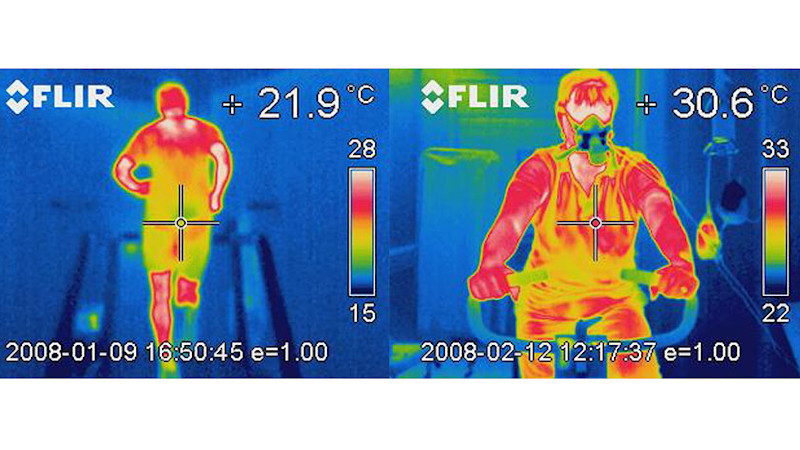 thermal imaging of people exercising