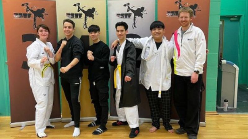 Taekwondo team at competition 