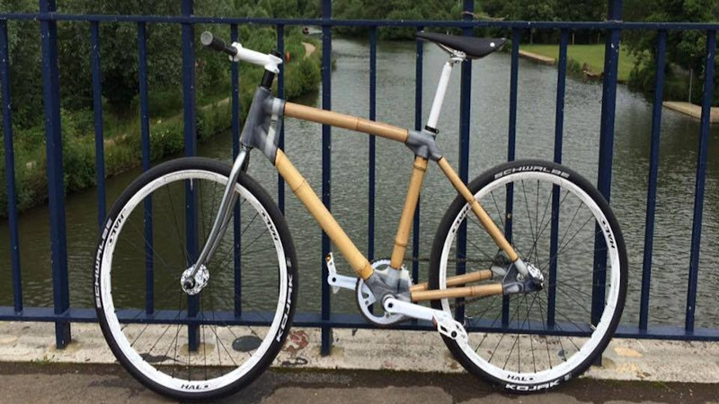 Display of the bamboo bike