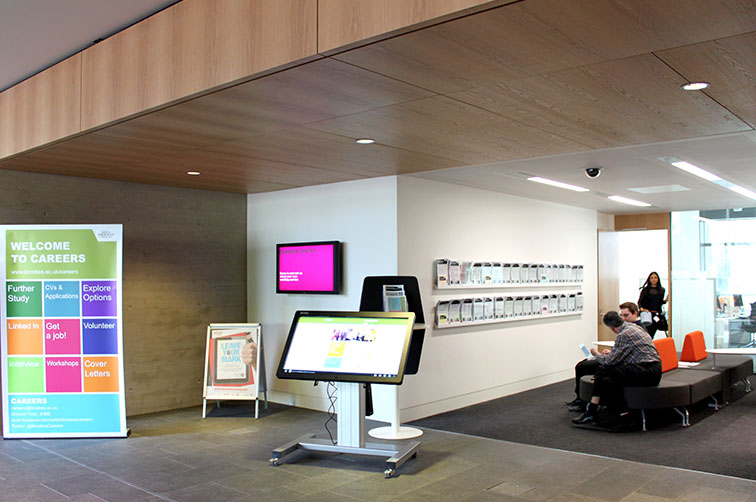 Photo of the entrance to the Careers Service at Oxford Brookes University