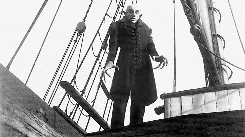 Image of movie still from the Nosferatu movie 