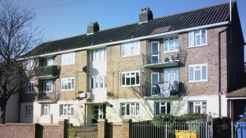 The block of flats prior to the retrofit