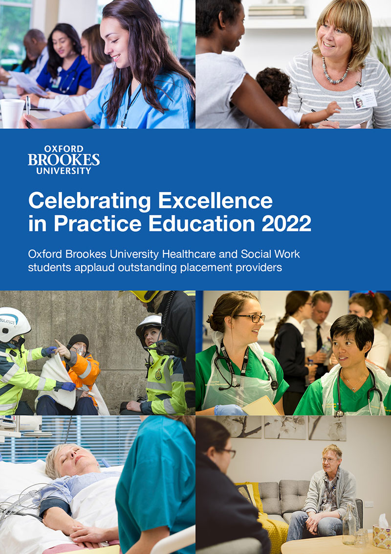 Celebrating Excellence in Practice Education 2022 Booklet cover