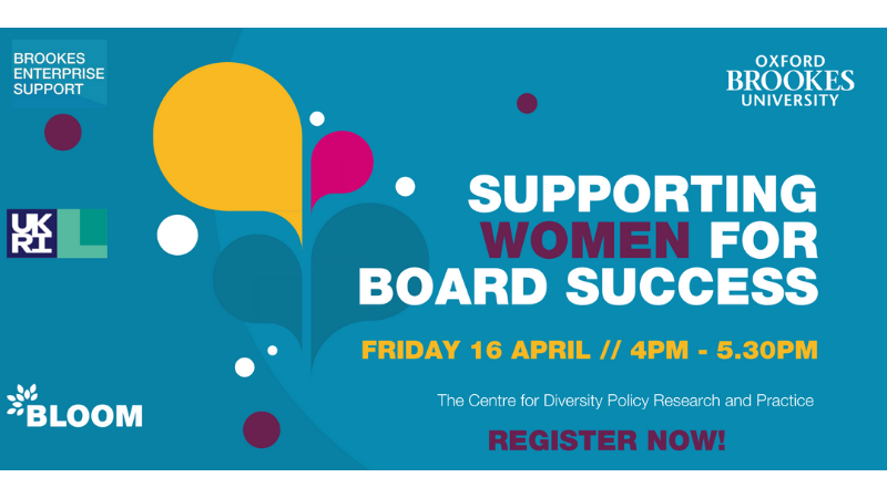 Supporting women for board success advert