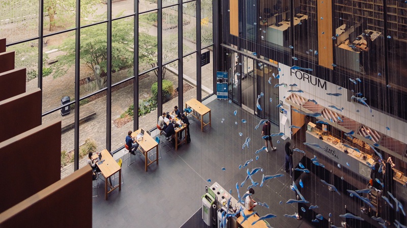 View of John Henry Brookes building reception area