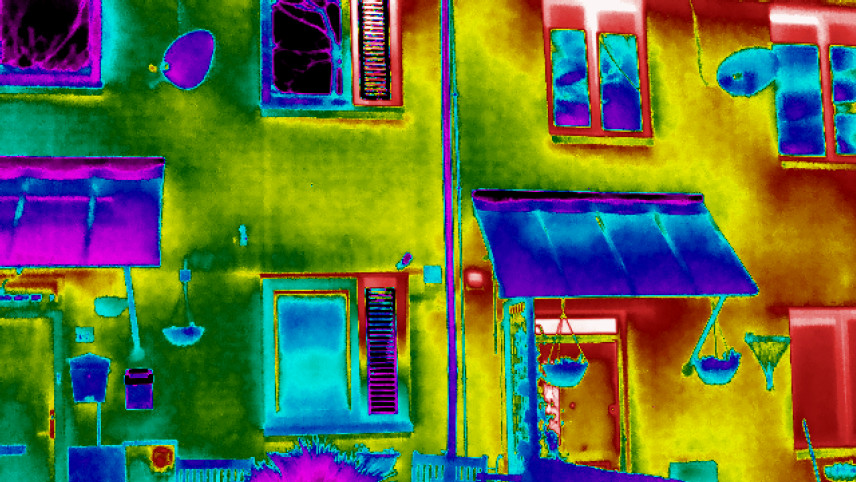 Thermal images of the house