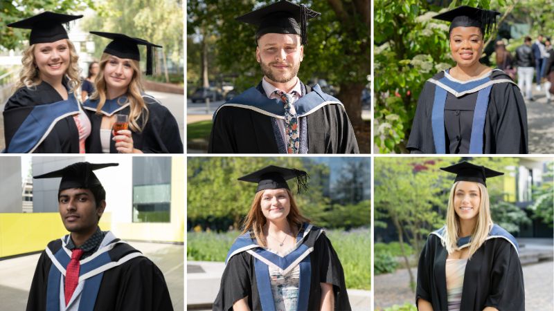 Collage of 2023 Oxford Brookes graduates.