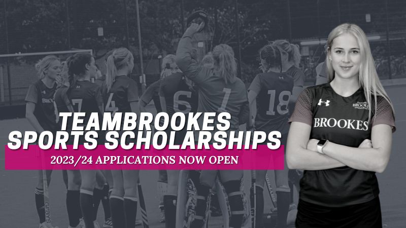 Scholar next to the text TEAMBrookes Sports Scholarships and the year