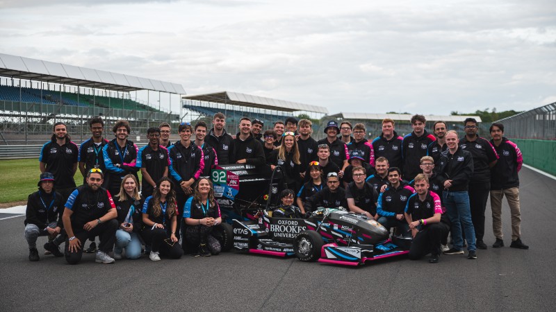 Oxford Brookes Racing at the Silverstone track