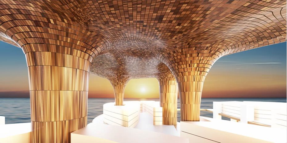 Student work by Carlos Lora-Tai entitled Cultural Quarter at Sunset